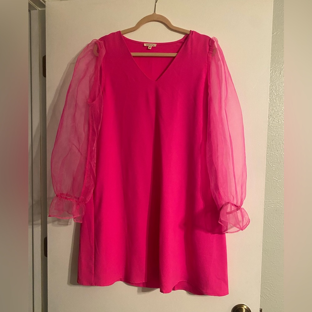 Hot pink dress
